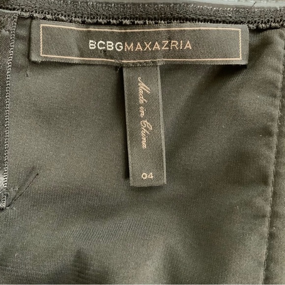 BCBGMAXAZRIA Black Printed Silk Maxi Dress Size 4 - Picture 11 of 16